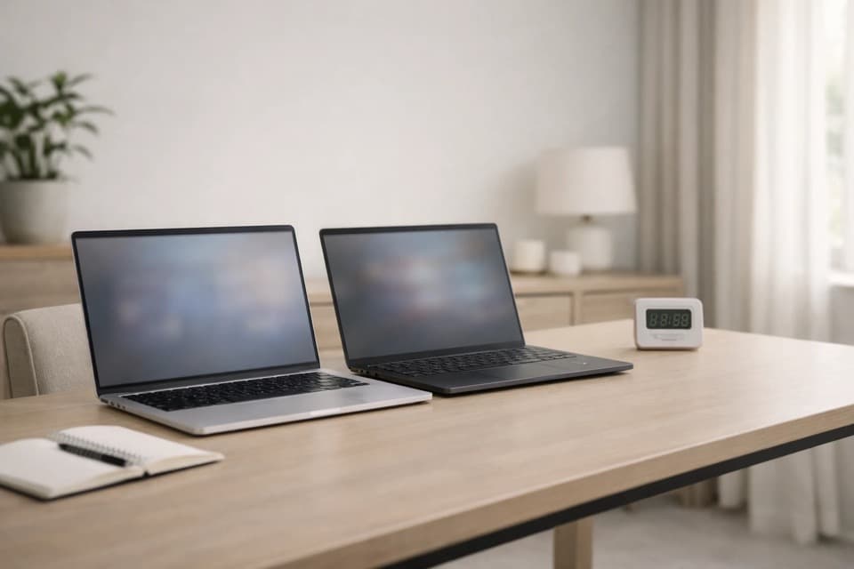 Photo of a laptop being repaired