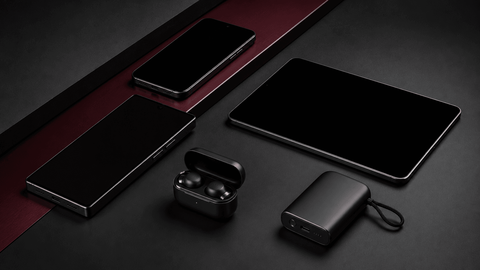 Premium phones and devices arranged for the Mobitron catalogue